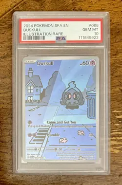 2024 POKEMON SFA EN-SHROUDED FABLE ILLUSTRATION RARE #068 DUSKULL PSA 10 - Image 1