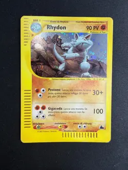 Pokemon Rhydon H27/H32 Skyridge Rara Holo Unlimited Wizards ITA Carte Vintage - Image 1