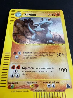 Pokemon Rhydon H27/H32 Skyridge Rara Holo Unlimited Wizards ITA Carte Vintage - Image 4