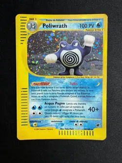 Pokemon Poliwrath 24/165 Expedition Rara Holo Unlimited Wizards IT Carte Vintage - Image 1
