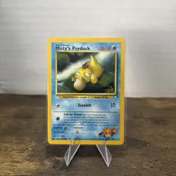 Pokemon Misty's Psyduck W Stamped 054/132 Unlimited Gym Heroes WOTC - Image 1