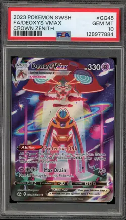Pokemon Deoxys VMAX Crown Zenith Galarian Gallery Full Art #GG45 PSA 10 Gem Mint - Image 1