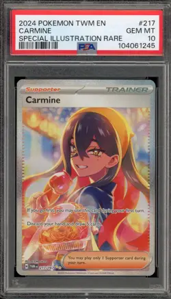 Pokemon Carmine Twilight Masquerade Special Illustration Rare #217 PSA 10 - Image 1