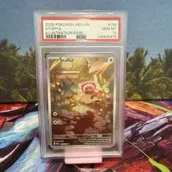 2025 POKEMON MEG EN-MEGA EVOLUTION ILLUSTRATION RARE #154 STUFFUL PSA 10 - Image 1