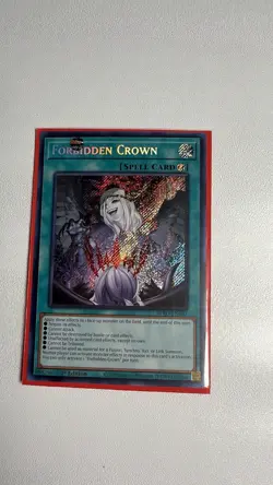 Forbidden Crown Spell Card Secret Rare Holo 1st Edition Burst Protocol Yu-Gi-Oh! - Image 1