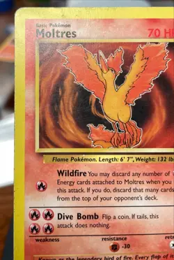 Moltres 27/62 Non Holo Fossil Pokemon Card MP - Image 5