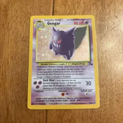 Pokemon Gengar Fossil Holo Rare 5/62 Wizards of the Coast 1999 Card - Image 1