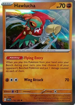 118/198 HAWLUCHA | RARE HOLO | SCARLET & VIOLET POKEMON CARD - Image 1