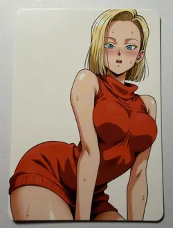 SEXY HEROINE WAIFU Android 18 DRAGON BALL Z ACG PREMIUM HOLOFOIL CARD NM - Image 2