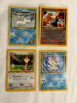 Vintage Pokemon Card Lot – Entei Promo Holo, 1st Ed Misty’s Seel, Neo LP/NM - Image 1
