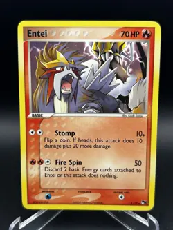 2005 Entei - 1/17 - Pokemon Pop Series 2 Non-Holo Rare Card Promo - Image 1