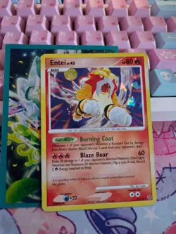 Entei - (Cracked Ice Holo) 004/132 Miscellaneous Cards & Products Holo, LP !! - Image 1
