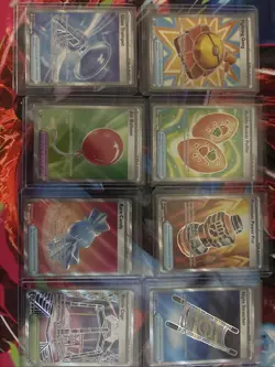 Lot of 8 Full Art Trainer Items Pokemon Cards. Near Mint With TopLoaders. Value! - Image 2