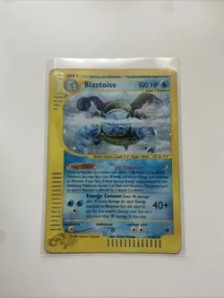 Pokemon Blastoise Holo Rare Card 4/165 Expedition Series - Image 1