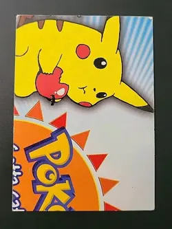 HP Topps Pokemon Card - Pikachu Apple P01 of 6 - Series 3 Puzzle Card - Image 1