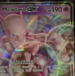 Pokemon TCG Mewtwo GX SM196 SM Promo Holo Basic Psychic Card 🔥🔥🔥 - Image 4