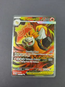 Mega Camerupt ex 156/132 Me01: Mega Evolution Holo Pokemon TCG Card A - Image 1
