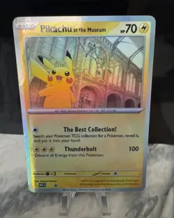 Pikachu at the Museum Card Holo ( Fan Art) - Image 3