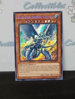 Yu-Gi-Oh 1st Edition Blue Eyes Shining Dragon Secret Rare Holo EN008 Card - Image 1