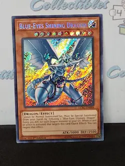 Yu-Gi-Oh 1st Edition Blue Eyes Shining Dragon Secret Rare Holo EN008 Card - Image 2
