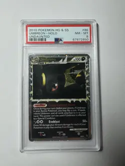 Pokemon Umbreon TCG Prime Undaunted Holo Card 86/90 PSA 8 - Image 1