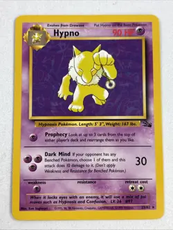 Hypno 23/62 Fossil Set Rare Non-Holo 1999 WOTC Vintage Pokemon TCG Card - Image 1