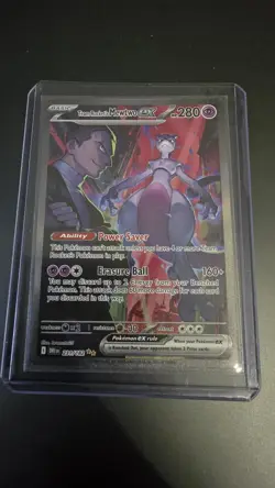 Pokemon TCG Destined Rivals Team Rockets Mewtwo EX Card 231/182 NM Condition - Image 1