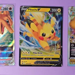 Lot of 6 V & VSTAR Pokemon Cards Full Art Holo Charizard Pikachu Dragonite NM - Image 3
