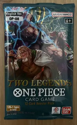 One Piece OP-08 Two Legends Factory Sealed Booster Pack ENGLISH NEW - 12 Cards - Image 1