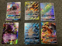 Pokemon Jumbo Promo Card Lot (6) – Charizard GX, Ho-Oh GX, Blastoise GX , Gengar - Image 1