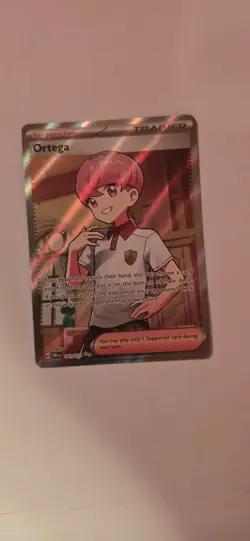 Pokemon TCG Ortega Prismatic Evolutions Trainer Full Art Holo Card 141/131 - Image 1