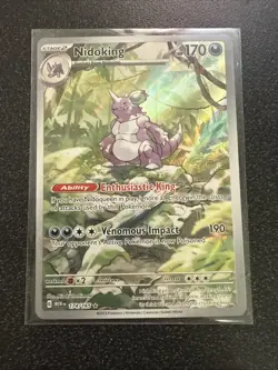 Pokemon TCG Nidoking Scarlet & Violet 151 Illustration Rare Card 174/165 - Image 1