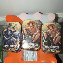 Bandai One Piece Card Game Tin Pack Set Vol.2 Ace Kit 3 Tins English - Image 1