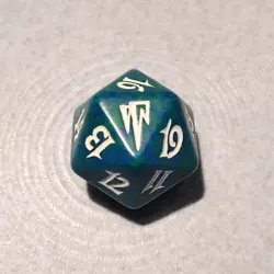Magic the Gathering Coldsnap Green 2006 Spindown D20 Dice - Image 1
