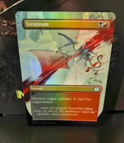 Terminate BORDERLESS FOIL - Double Masters 2022 MTG 389 2X2 - Image 1