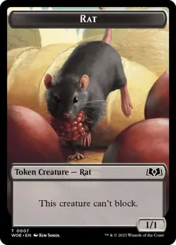 Rat (0007) Token - REGULAR - NM - Wilds of Eldraine - Image 1