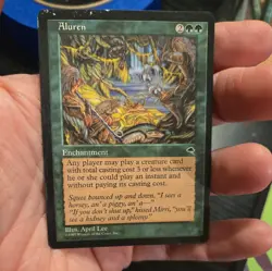 Aluren Tempest Rare Regular MTG Enchantment Green #213 1997 Wizards of the Coast - Image 1