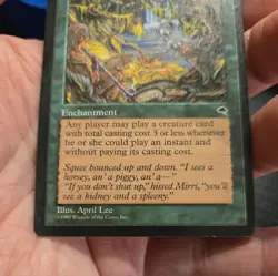 Aluren Tempest Rare Regular MTG Enchantment Green #213 1997 Wizards of the Coast - Image 3