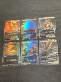 MTG Lord of the Rings Balrog Mines of Moria Foil Scene Complete Set LP/NM - Image 1