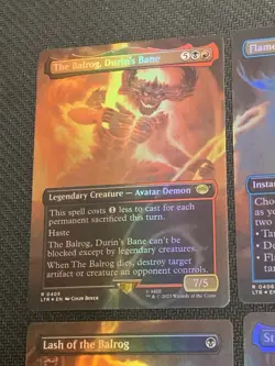 MTG Lord of the Rings Balrog Mines of Moria Foil Scene Complete Set LP/NM - Image 2