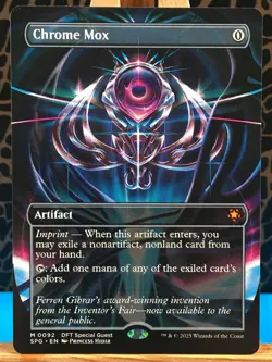 MTG - Chrome Mox. Dft Special Guest. Mythic - Colourless Artifact. Borderless. - Image 1