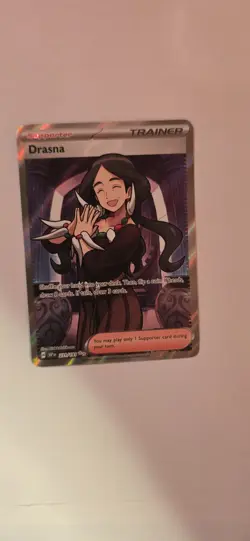 Pokemon TCG Drasna Surging Sparks Full Art Trainer Holo Card 231/191 - Image 1