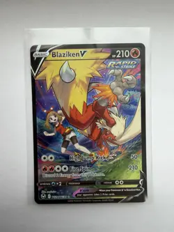 Pokemon TCG Blaziken v TG14/TG30 Holo Ultra Rare Silver Tempest Trainer Gallery - Image 1