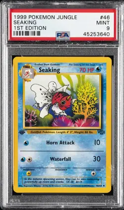 1999 POKEMON JUNGLE 1ST ED #46 SEAKING PSA 9 - Image 1