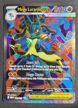 Pokemon TCG Mega Lucario EX 160/132 Ultra Rare Holo Card Mega Evolutions - Image 1