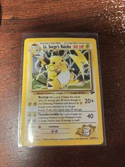 Pokemon TCG Gym Challenge - Lt. Surge's Raichu (11/132) Holo Rare NM - Image 1