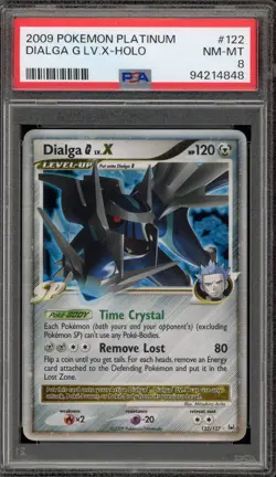 Pokemon Dialga G Lv.X Platinum Holo Ultra Rare #122 PSA 8 - Image 1