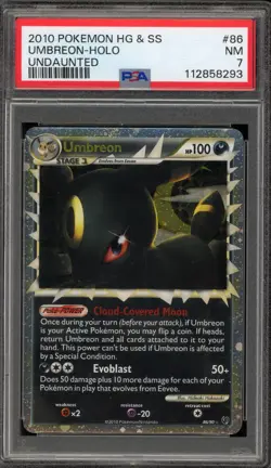 Pokemon Umbreon Prime Undaunted Holo Ultra Rare #86 PSA 7 - Image 1