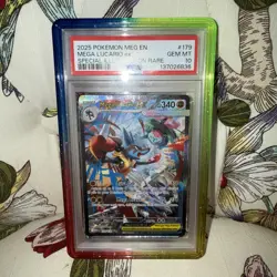 2025 POKEMON MEGA EVOLUTION SPECIAL ILLUSTRATION RARE MEGA LUCARIO EX PSA 10 - Image 1