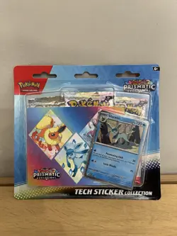 Pokemon TCG Prismatic Evolutions Tech Sticker Collection Set Lot Of 3 Sealed New - Image 1